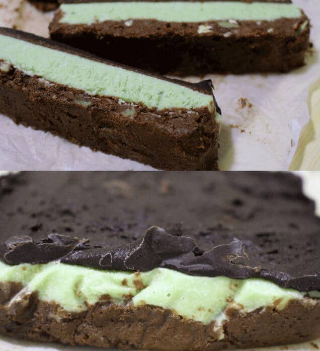 healthy dessert recipes - chocolate mint slice