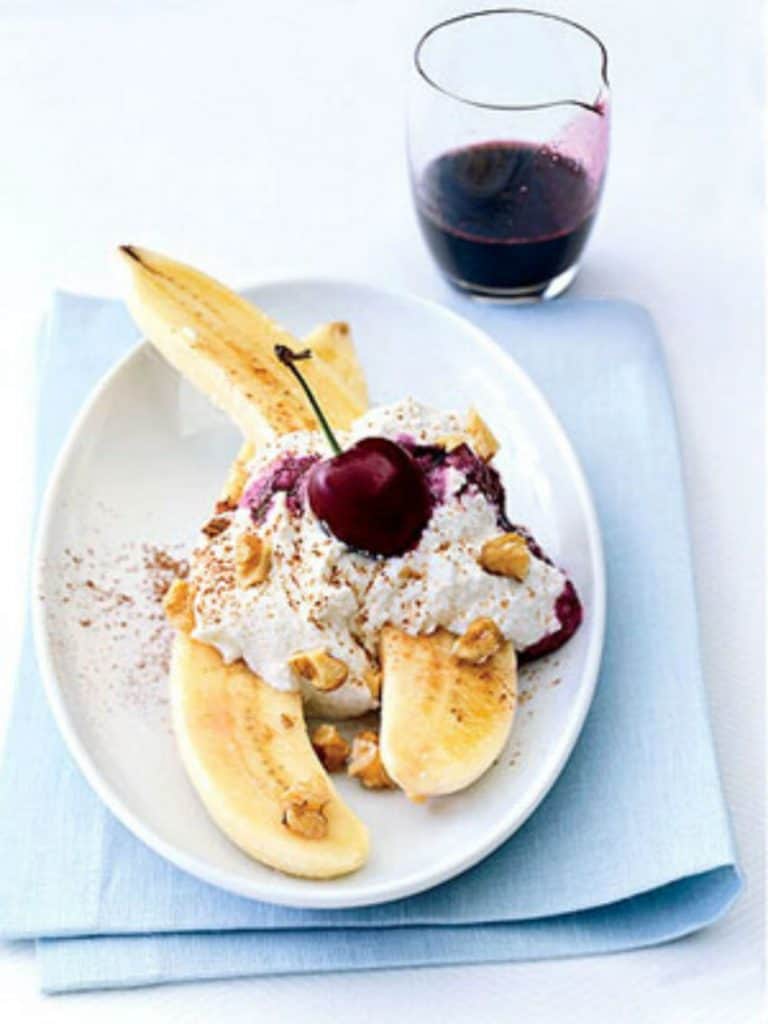 healthy dessert recipes - banana split